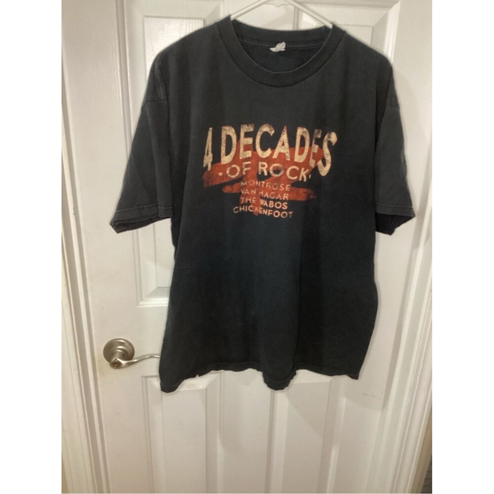 Vintage 4 Decades of Rock Red Rocker Speed & Power Shop Graphic Tee Men’s XL